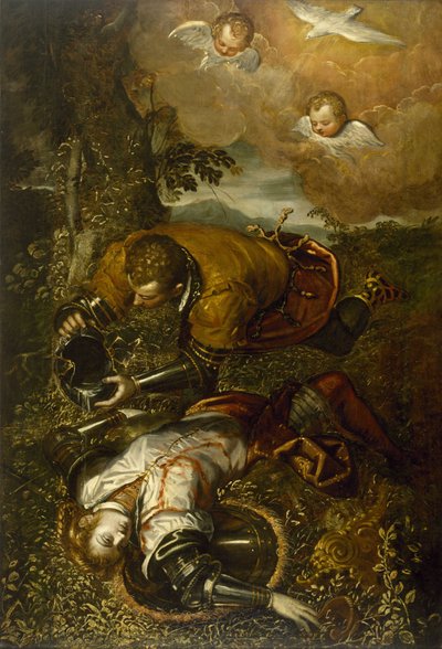 Tancred Baptizing Clorinda by Domenico Robusti Tintoretto
